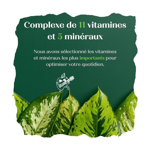 NOUVEAU ~ Multivitamines et Minéraux ~ Vitamine Essentiel ~ Bien être ~ Vitalité Quotidienne ~ Gélule Végétale ~ Bouteille 10