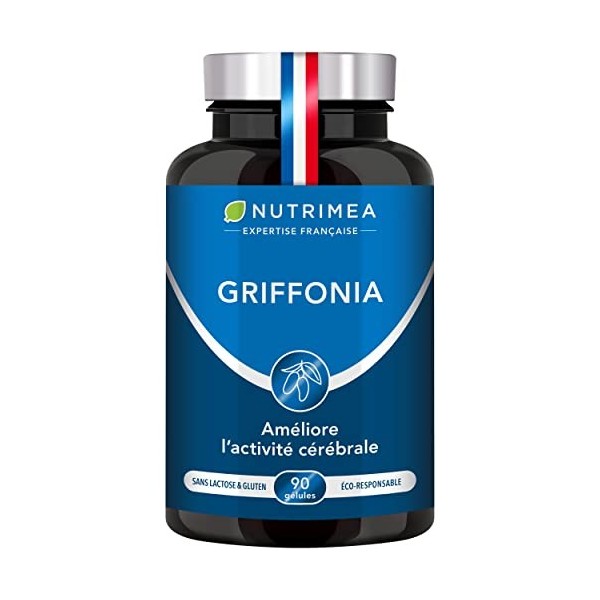 GRIFFONIA PUR - 150 mg/jour - Diminue Stress & Anxiété - Trouble de l’Attention du Sommeil - Poudre de Graines de Griffonia S