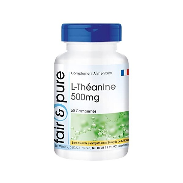 Fair & Pure® - L-Théanine 500mg - végan - 60 comprimés