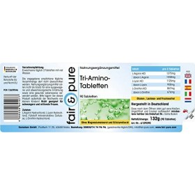 Fair & Pure® - Tri-Amino-complexe - 90 comprimés - complexe dacides aminés avec L-Arginine - L-Ornithine et L-Lysine