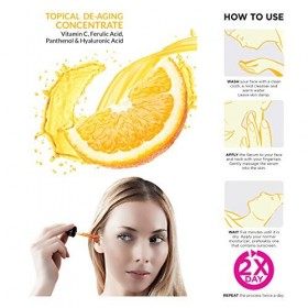 Sérum Vitamine C Biovène - Sérum à la Vitamine C pour une Peau Rajeunie - Apaisant, Éclaircissant + Raffermissant - Réduit le