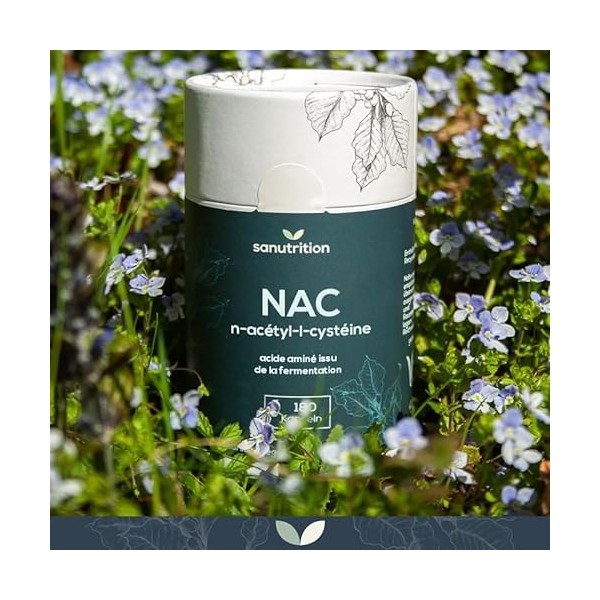 Sanutrition® - NAC 180 gélules | Dépot de 3 jours | acide aminé issu de la fermetation | végan | produit en Autriche