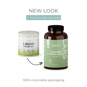 Arginine citrulline capsules - 360 caps hautement dosées + vegan - 3000mg L-citrulline malate + L-arginine base - musculation