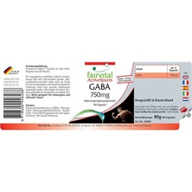 Fairvital | GABA 750mg - pour 45 JOURS - 1500mg par dose journalière - VEGAN - 90 gélules - Acide γ-aminobutyrique