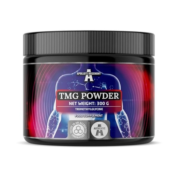 TMG Powder 300g - Betaine - 2000mg Trimethylglycine par portion - 150 portions par paquet - Sans additifs - Acides aminés à c