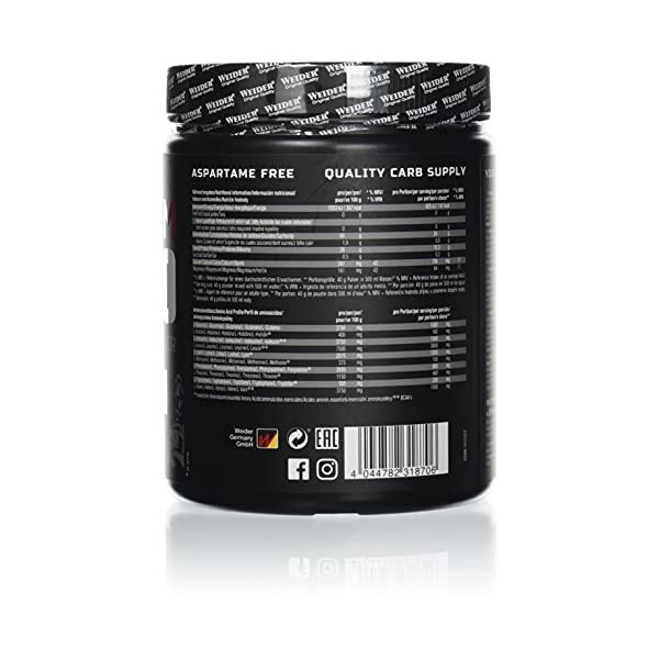 WEIDER PREMIUM AMINO intra-workout, BCAA, pour les culturistes, le fitness et le sport. Orange fraîche, 800g