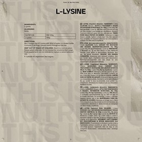 Bulk L-lysine en poudre, 500 g, lemballage peut varier