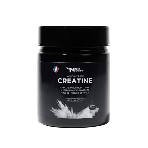 Créatine Monohydrate Team Nutrition | Pure & Haute Qualité | Soutien Performance Musculaire & Récupération | Formule Optimisé