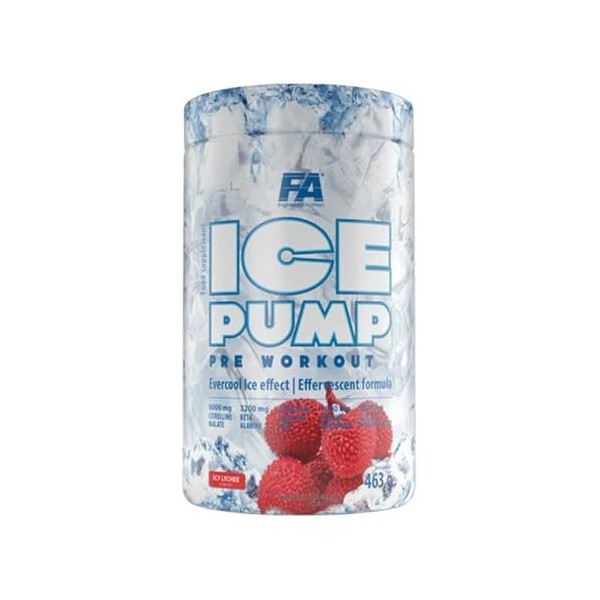 FA Nutrition Ice Pump Booster | 463 g par récipient | Pre-Workout Effet rafraîchissant Body Building | L-citrulline bêta alan