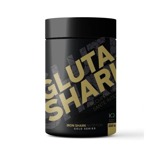 GLUTA SHARK Ironshark Nutrition, L-glutamine pure Kyowa Quality, récupération et croissance musculaire, santé intestinale, éq