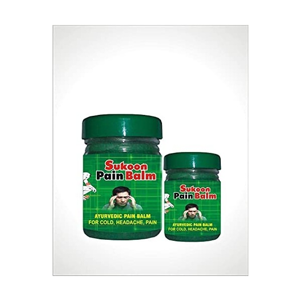 Panihari Mahida Sukoon Baume vert pour soulager le rhume, les maux de tête, les douleurs - Peut être appliqué sur les côtes,