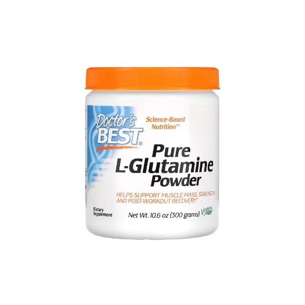 Doctors Best Poudre de L-Glutamine - 300g - Soutien pour la Récupération Musculaire