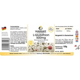 L-Glutathion 500mg - 100 comprimés - Végan - Forne réduite | Warnke Vitalstoffe