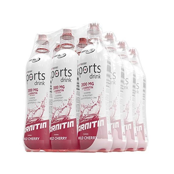Best Body Nutrition Sports Drink with L-Carnitin RTD 12x500ml Cerise sauvage