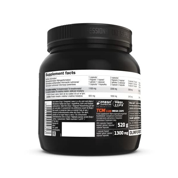 OLIMP SPORT NUTRITION TCM Mega Caps 400 Capsules