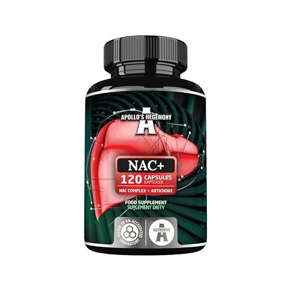 NAC + 600 mg - N-Acétyl L-Cystéine et Extrait dArtichaut, 250 gélules végétaliennes, 8 mois dapprovisionnement, Supplément 