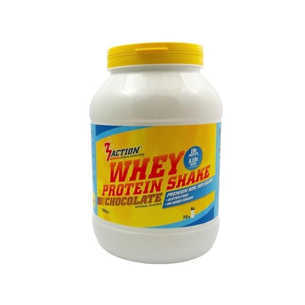 3Action Whey Protein Shake 900 g Chocolate