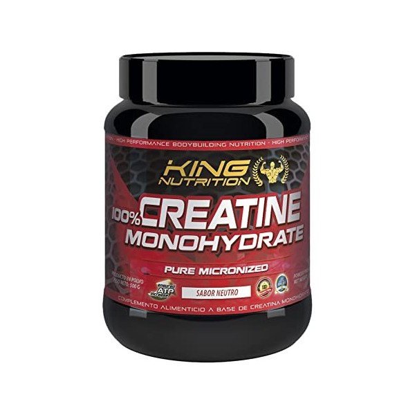 King Nutrition 100% Créatine Monohydrate 500gr Sans saveur aide à augmenter le volume musculaire