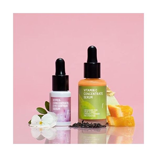 Freshly Cosmetics Pack Sérum facial Vitamin C, 30 ml + Sérum contour des yeux Hyper Concentrate, 15 ml