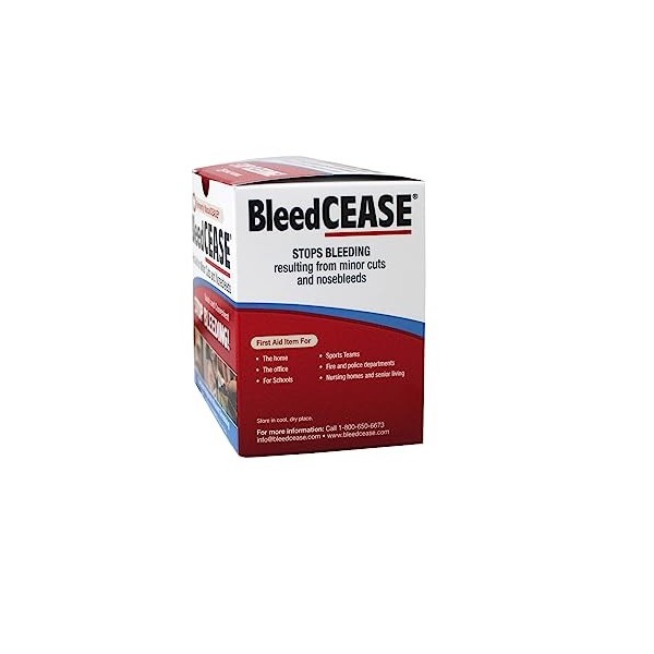 BleedCEASE BleedCease Premiers soins pour les coupes et les saignements de nez stériles 25 ea emballages pack de 2 