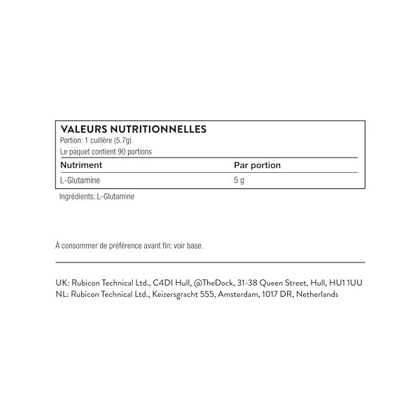 Thorne L-Glutamine Powder - Glutamine en Poudre pour la Santé Gastro-Intestinale et la Fonction Immunitaire - 513 g