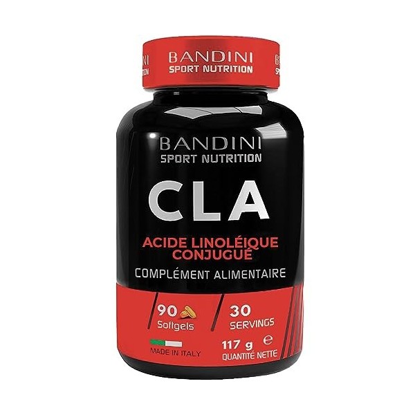 Bandini® CLA Acide Linoléique Conjugué 2400 mg par dose | Augmenter la Masse Musculaire pendant lEntraînement | Pour les Spo