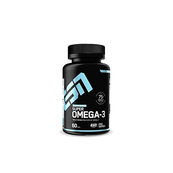 ESN Super Omega-3, 60 Caspules de Oméga 3, EPA et DHA