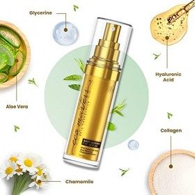 Sérum Visage Yeux 100% Naturel 30 ml Eco Masters Skin Perfection - Acide Hyaluronique + Thé Vert + Vitamine E - Triple action