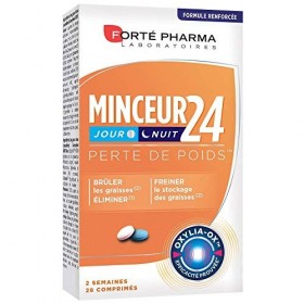 Forté Pharma - Minceur 24 | Complément alimentaire Minceur - Brule graisse - Elimination | Prêle, Piment, Zinc, Chrome, Colla