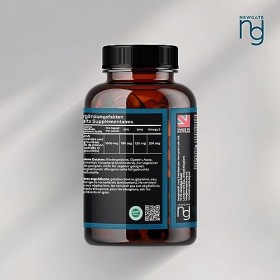Newgate Labs Oméga 3 Huile de Poisson 90 Gélules 1000 mg, EPA 180 mg, DHA 120 mg - Supplément haute résistance - Sans OGM - F