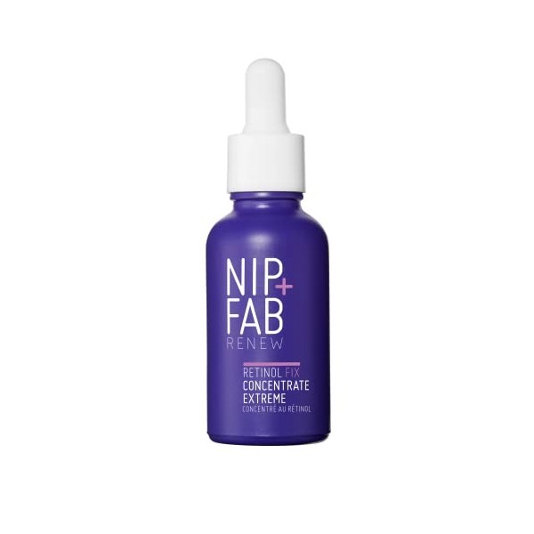 Nip+Fab Retinol Fix Concentrate Extreme 10% - Next-Generation Solution for Youthful Skin with Time-Release Complex, Bakuchiol