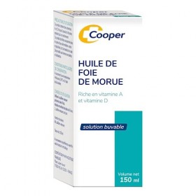 COOPER - Huile de Foie de Morue - Vitamines A et D - Fabriquées en France - 150ML