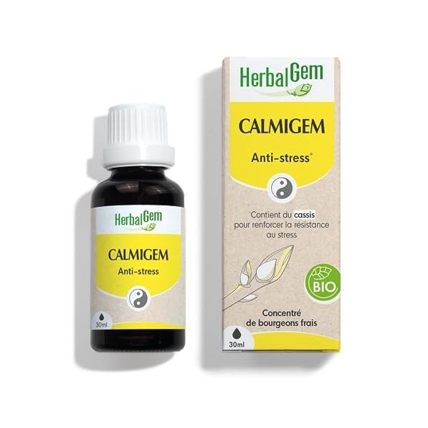 HerbalGem - Calmigem - Contribue à combattre le stress - Complexe de gemmothérapie - 30 ML