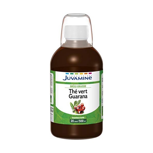 JUVAMINE - Brule Graisse - Bouteille Essentiels dActifs Thé Vert Guarana - Programme 20 jours - 500 ml