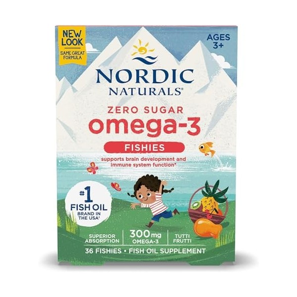 Nordic Naturals – Oméga-3 – Gommes oméga-3 avec nutriments essentiels DHA et EPA pour soutenir le cerveau, la fonction immuni