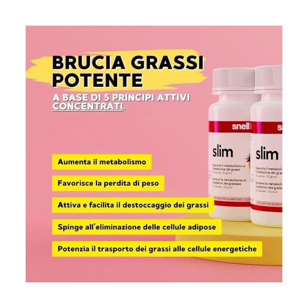 Slim : Brûleur de graisse puissant et naturel | Complément alimentaire pour femmes | 30 comprimés - 1 mois de cure | Snella b