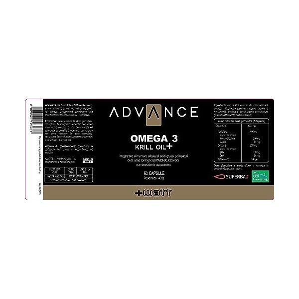Omega 3 Krill Oil+ - Complément alimentaire avec Huile de Krill Antarctique. Riche en oméga-3, Astaxanthine et Avantages pour