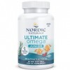 Nordic Naturals, Ultimate Omega-3 JR, 680mg dOméga-3, pour Enfants, Arôme Fraise, avec EPA et DHA, 90 Capsules molles, Testé