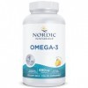 Nordic Naturals, Omega-3, 690mg, avec EPA et DHA, Haute Dosé, Goût Citron, 120 Capsules molles, Testé en Laboratoire, Sans So
