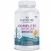 Nordic Naturals, Complete Omega-3 JR, 283mg Omega-3, pour Enfants, Arôme Citron, avec EPA et DHA, 180 Capsules molles, Testé 