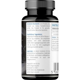 Forskolin Diamond 50 mg, Extrait de Coleus Forskohlii de qualité supérieure 95% de Forskoline pure , 60 gélules végétalienne