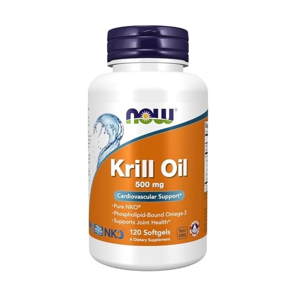 Now Supplements, Huile de krill 500 mg, oméga-3 lié aux phospholipides, soutien cardiovasculaire, 120 gélules