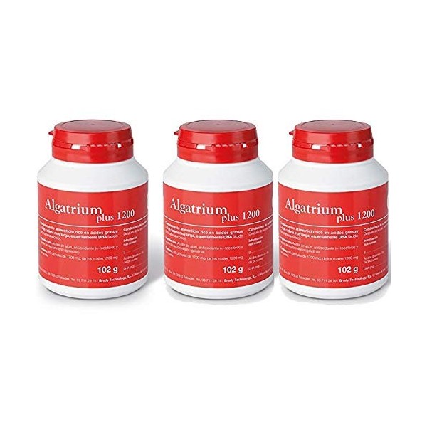 Algatrium Plus 1200 mg 840 mg DHA 60 perles Pack 3 U. 