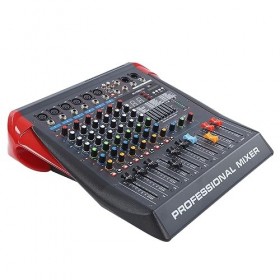 GLOGLOW Console de Table dharmonie, Mélangeur AC110-240V 12 Canaux dentrée pour Studio Prise UE 