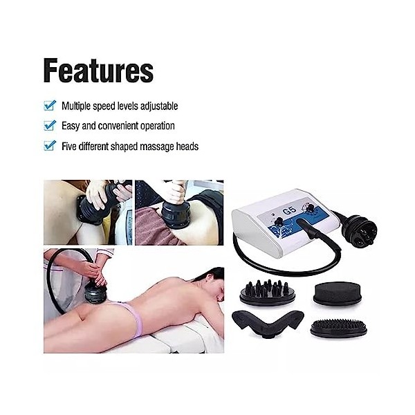 Appareil de massage de graisse avec 5 têtes, appareil de massage par vibration G5, machine de perte de poids pour tout le cor