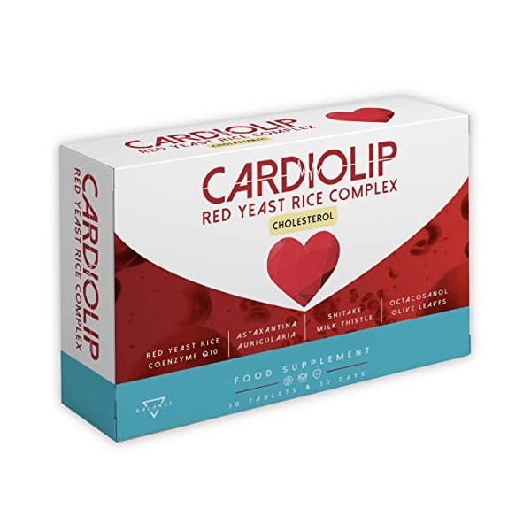 CARDIOLIP® | Levure de Riz Rouge | 10 mg de Monacoline K | 667 mg de Riz Rouge | Enrichie de 8 principes actifs dont: Coenzym