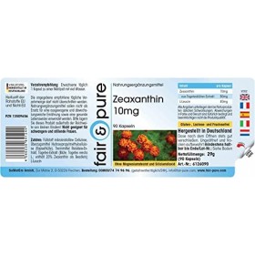 Fair & Pure® - Zéaxanthine 10mg de 50mg dextrait de Tagetesblüten - naturel - végan - 90 gélules