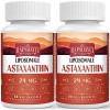 Liposomal Astaxanthine Supplément 24mg par portion, Formule Antioxydante Puissante que la Vitamine C, Absorption Supérieure 