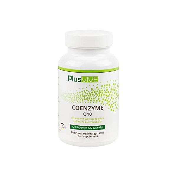 Plusvive - Coenzyme Q10 avec matrice damélioration de la biodisponibilité, 200 mg 