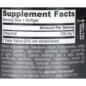 Jarrow Formulas Ubiquinol QH-absorb 200mg - 30 Softgels - Absorption Maximale & Soutien Cardiovasculaire